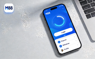Tampilan akses M88 yang mudah dan lancar di perangkat smartphone