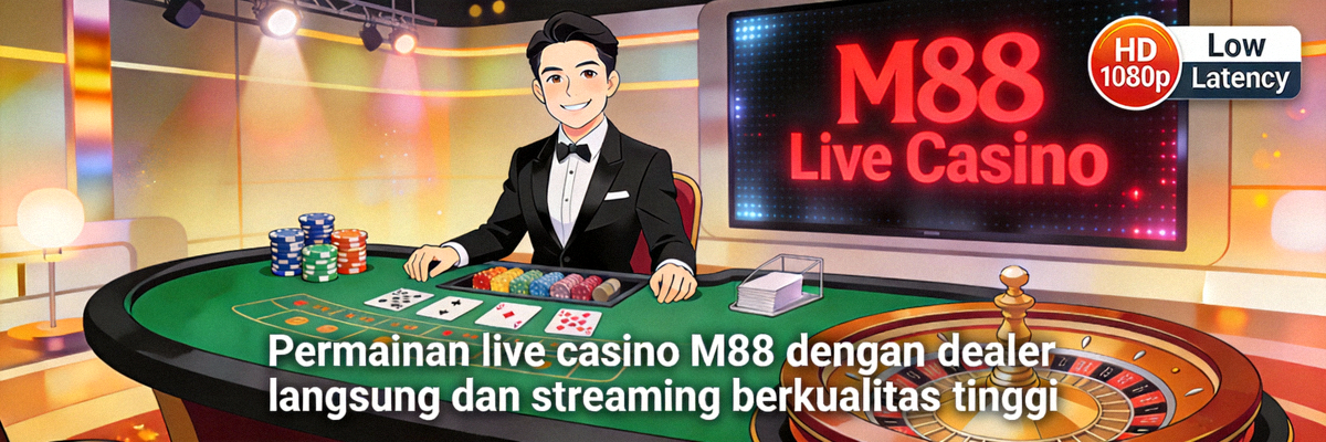 Permainan live casino M88 dengan dealer langsung dan streaming berkualitas tinggi