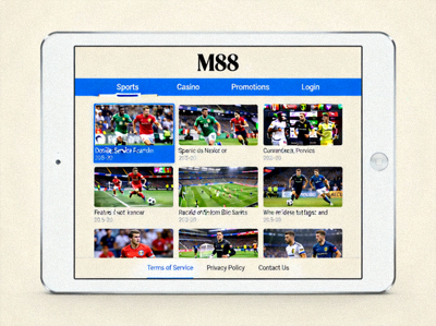 Tampilan website M88 yang dioptimalkan untuk perangkat mobile dan tablet