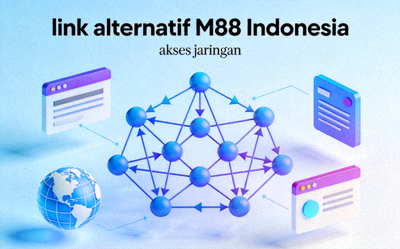 Ilustrasi visual tentang konsep link alternatif M88 Indonesia untuk akses jaringan