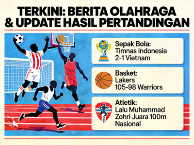 Ilustrasi berita olahraga terkini dan update hasil pertandingan